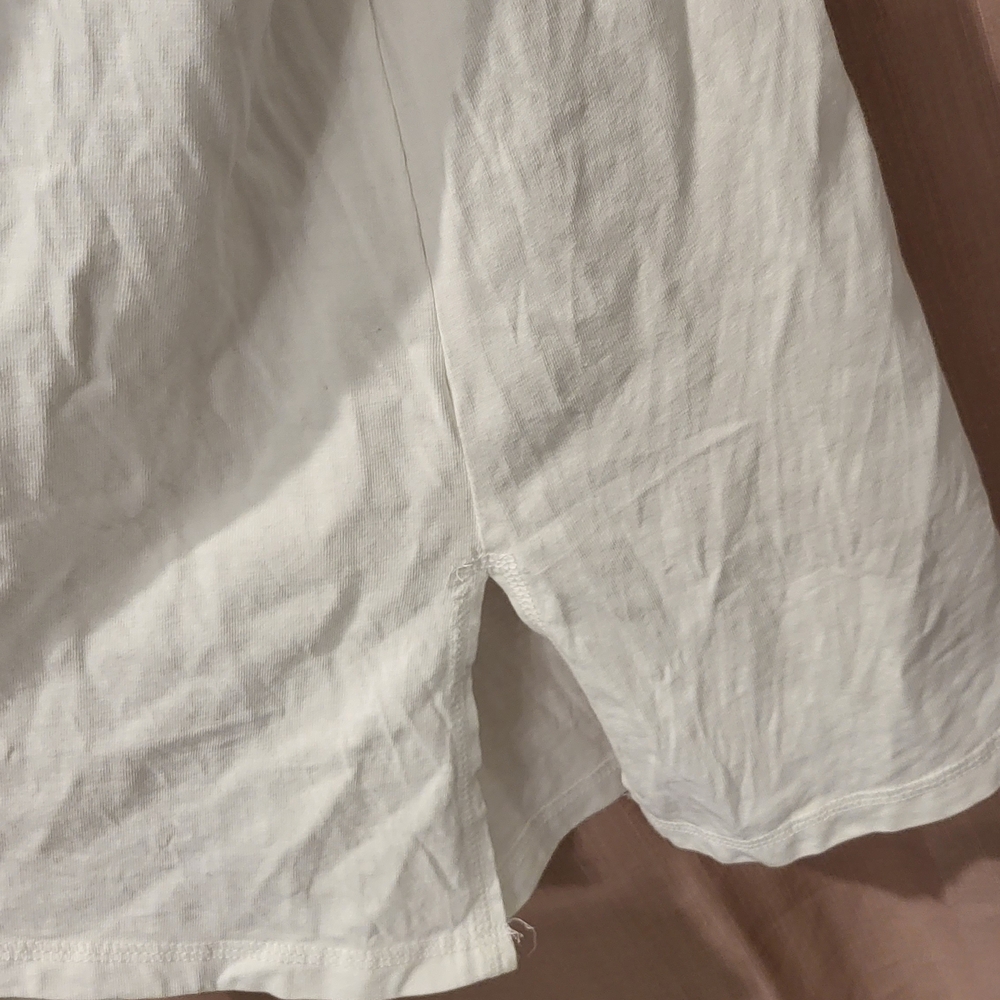 Anthropologie White Ribbed-Neck Tee - Picture 3 of 5
